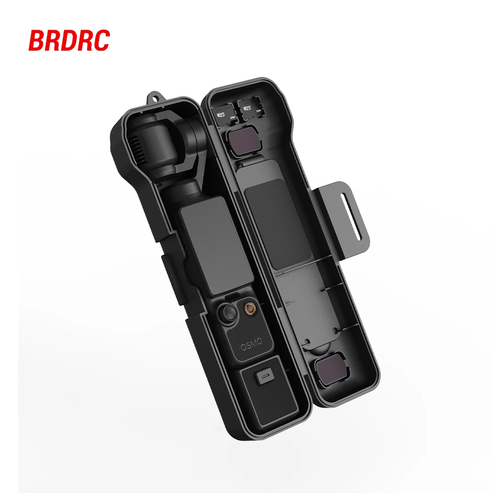 BRDRC Pocket 4 Estuche de almacenamiento Funda protectora Estuche rígido para accesorios DJI OSMO Pocket 4 Caja portátil antiarañazos