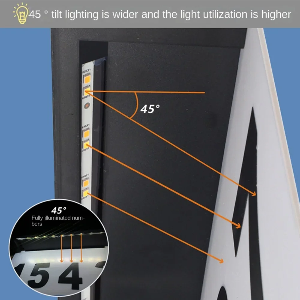 Buitentuin Waterdicht Hek Zonne-Wandlamp Voor Thuis Hotel Villa Decora Deurplaat Verlichting Solar Lights Huis Led Nummer Licht