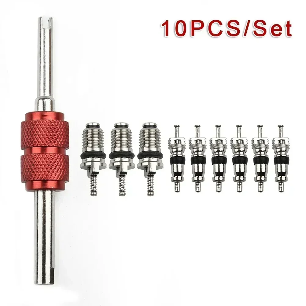 10PCS Automotive Air Conditioning Valve Core R134a HVAC Parts Replacement Delivery And Disassembly Tools Suitable For Most Cars