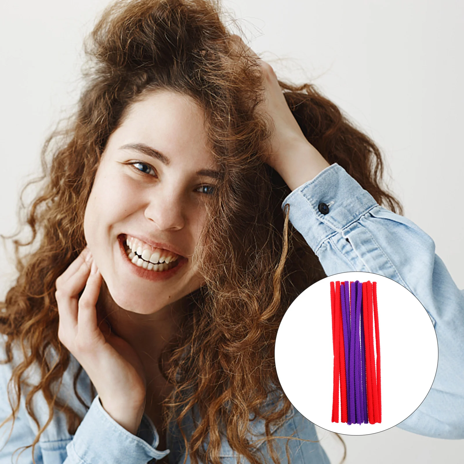 

90 Pcs Hair Perm Rods Curling Tools Professional Thin Wire Wrapped Non Slip Durable For Home Use Create Curly