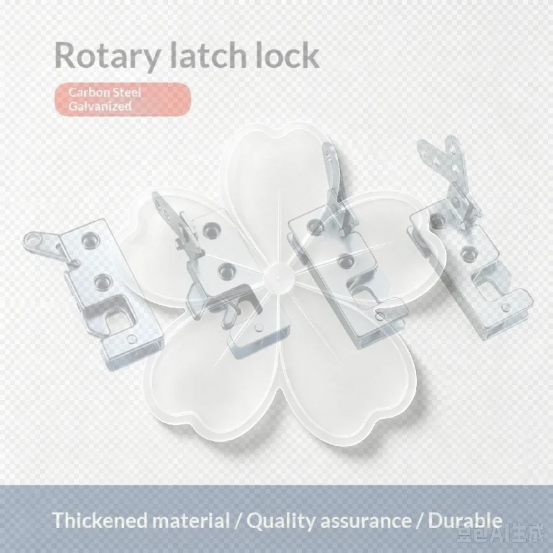 1pair Automotive Rotary Manual Bear Claw Latch Door Panel Metal Concealed Rotary Slam Lock Latch Industrial Cabinet Door Latche