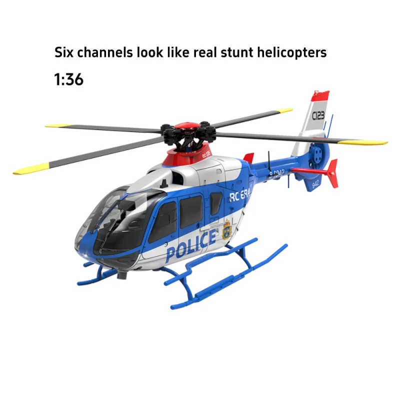 RCEAR C123 Brushless 6CH RC Helicopter Stunt Toy for Boys 2.4G Remote Control Helicopter Upside down Flight