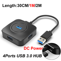 Cable Length 30CM/1M/2M 4 Ports USB 3.0/2.0 HUB 5Gbps Data Transfer For PC Laptop mouse keyboard hard disk Flash Disk PHONE