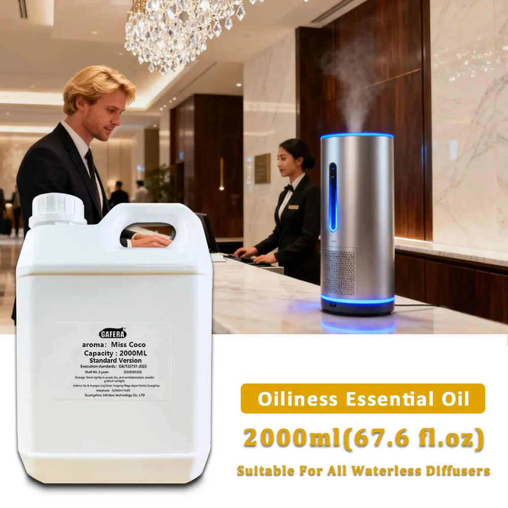 GAFERA 2000ML (67.6 fl.oz) Miss Coco Hilton Essential Oils - For Waterless Diffuser, Hotel Fragrance Machine Replenish Aroma Oil