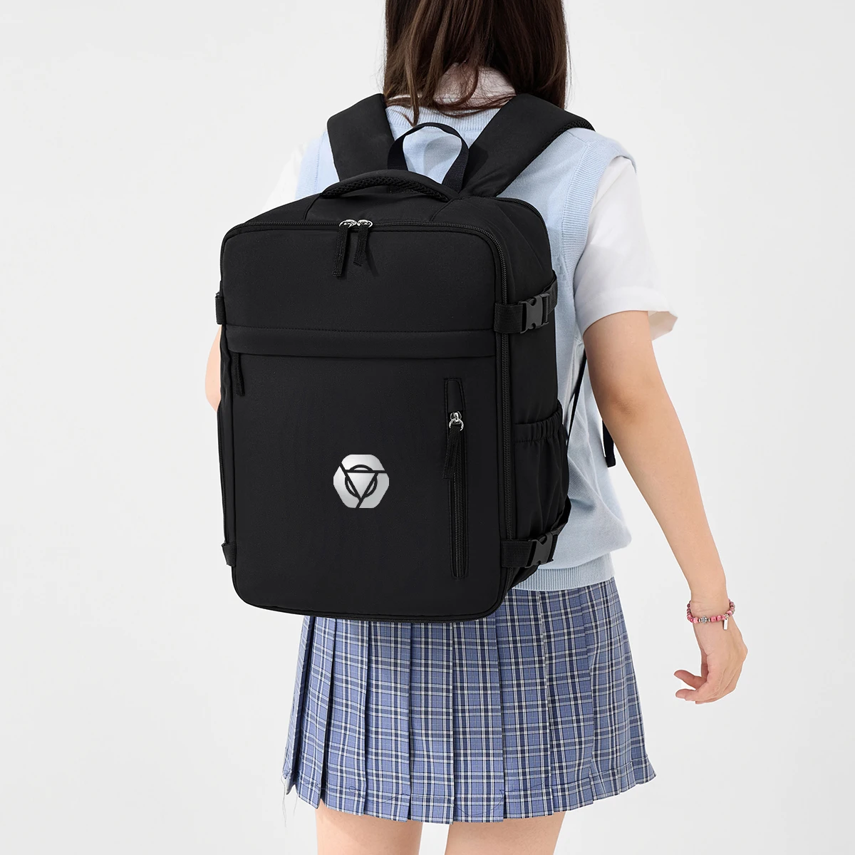 Cross-Border 40*30*20 Carry-On Bag, Special Luggage Bag, Backpack, Laptop Bag, Oxford Cloth Backpack, Student Backpack with Side Shoe Compartment