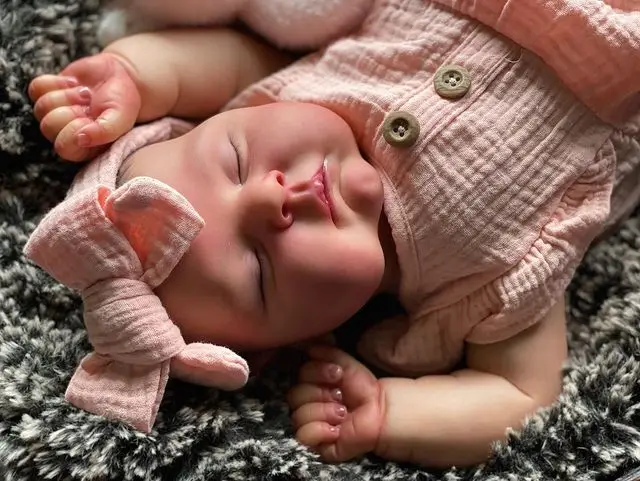 Npk 50Cm Zacht Lichaam Baby Meisje Reborn Perziken Pop Met 3d Huid Meerdere Lagen Schilderen Met Hand Geschilderd Haar Pop