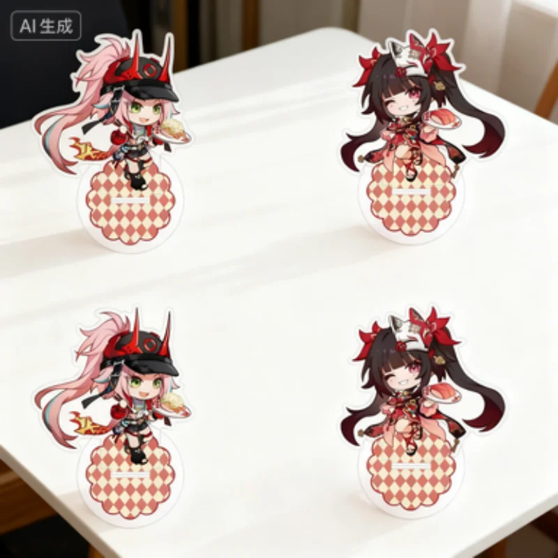 Anime Honkai Star Rail Costume Accessory Decorative items Dr. Ratio Party Pendant Girls Boys Cosplay Acrylic key chains Gift