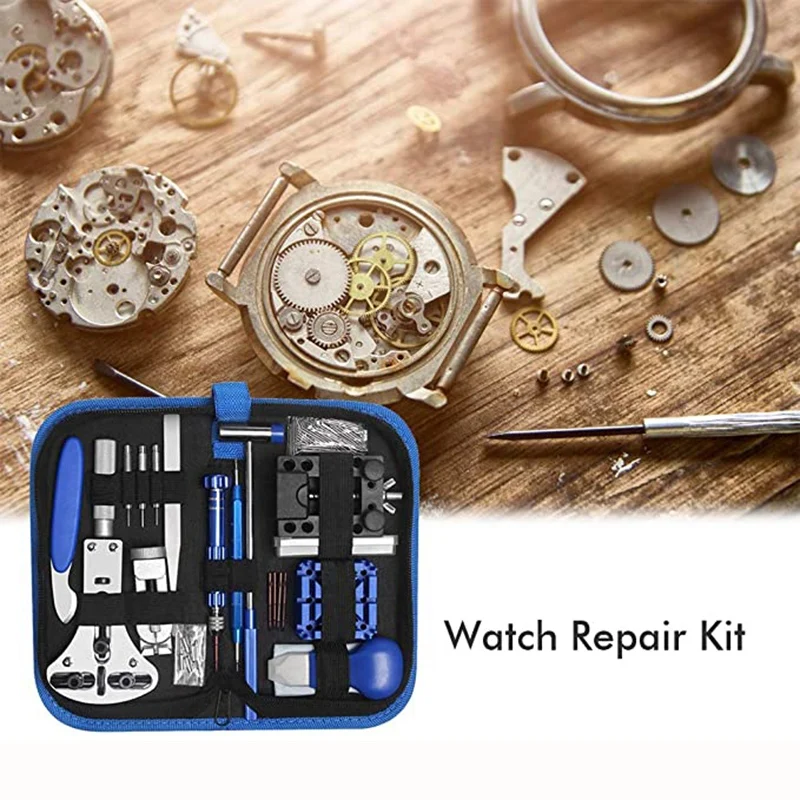 185 PCS Watch Repair Tools Watch Battery Change Replacement Watch Back Opener Repair Kit, Spring Bar Tool Box Opener Kit