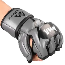 Guantoni da boxe mezze dita MMA professionali addensati Sanda Fighting Muay Thai guanti da allenamento accessori per l'allenamento di boxe