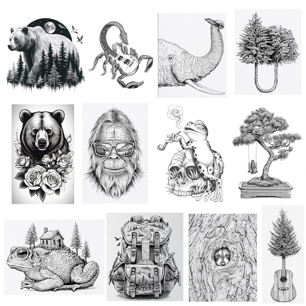 Nowe DIY zwierzęta sztuka wyczyść znaczki niedźwiedź orangutan żaba drzewo torby karty Scrapbooking naturalne konto rzemiosło nie znaczki gumowe