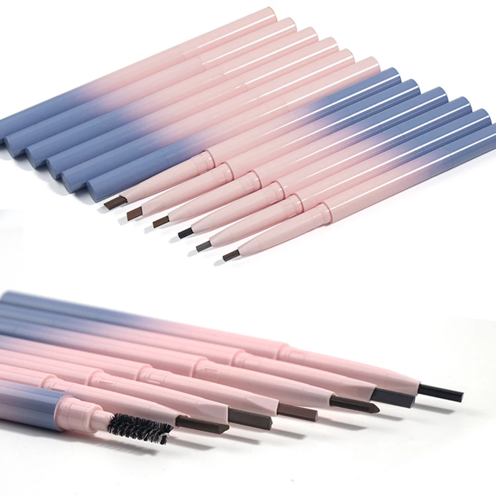 9-color Double-headed Ultra-fine Eyebrow Pencil Private Label Natural Long-lasting Sweat-proof Custom Logo Makeup Cruelty Free