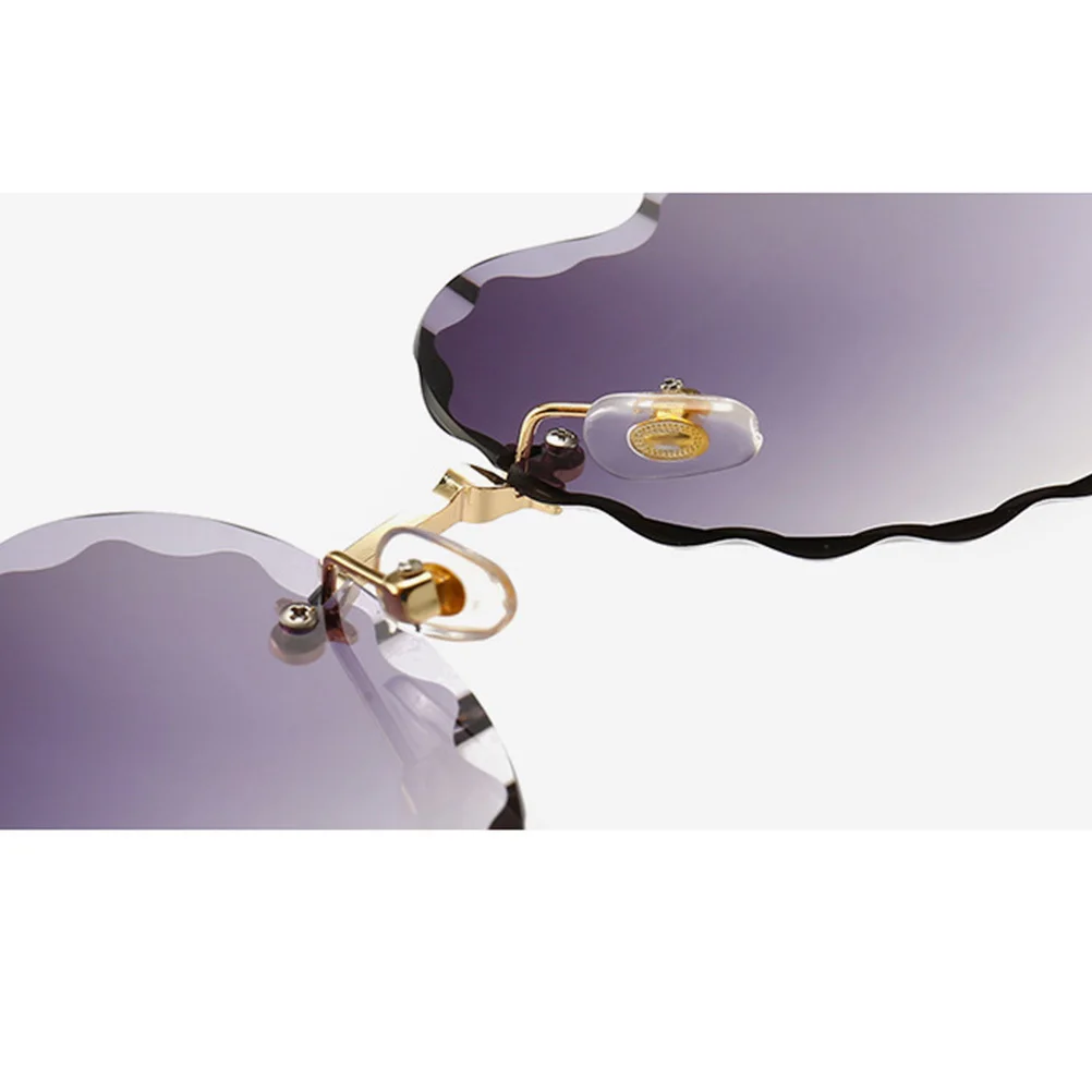 

Heart Sunglasses Rimless Anti-Uv Party Glasses Photo Prop Fashion Eyewear Accessory Rimless Sunglasses Anti-Uv Glasses