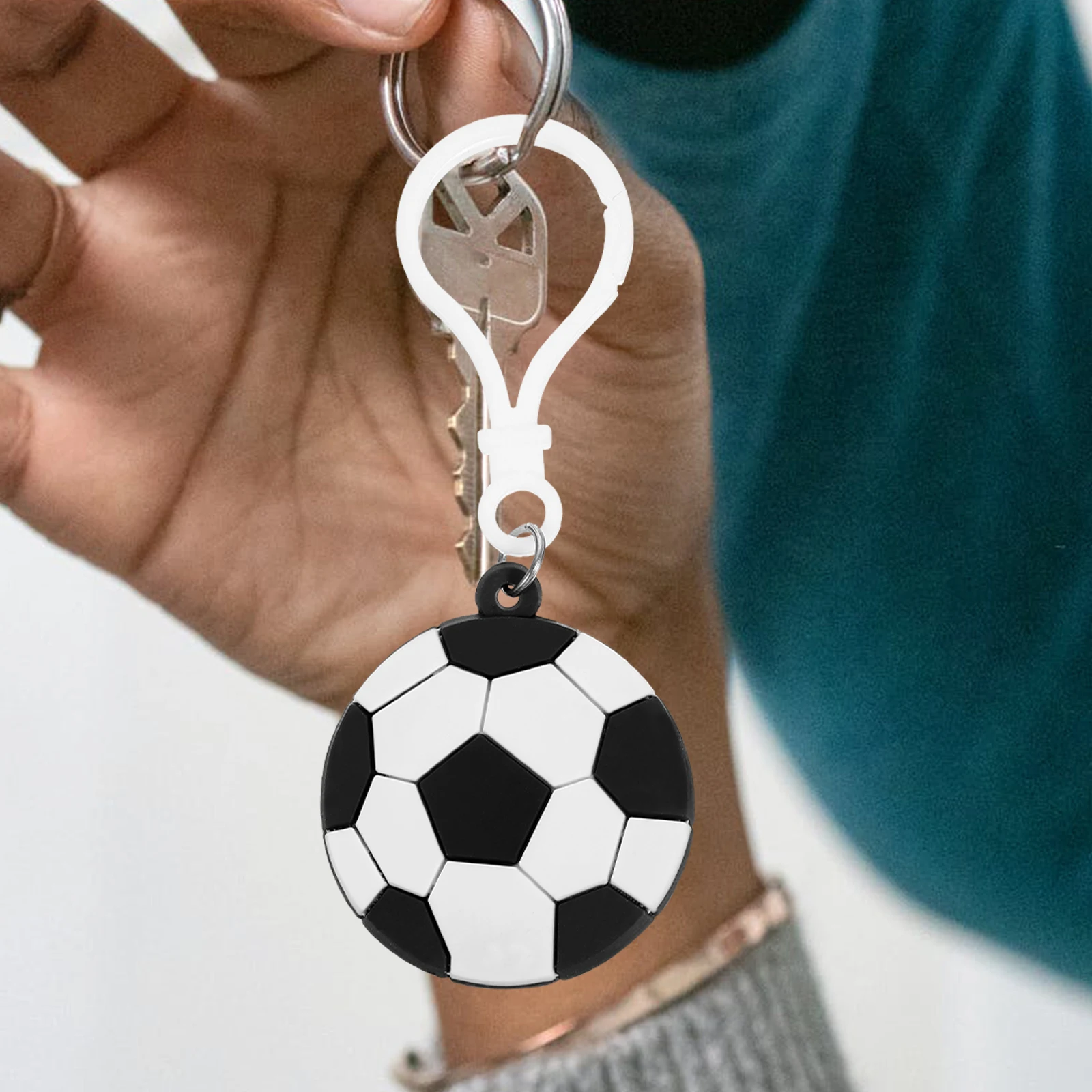 

10Pcs Adorable Soccer Keychains for Boys Girls Miniature Ball Pendant Hanging Bag Charm Sports Themed Party Favors Goodie Bag