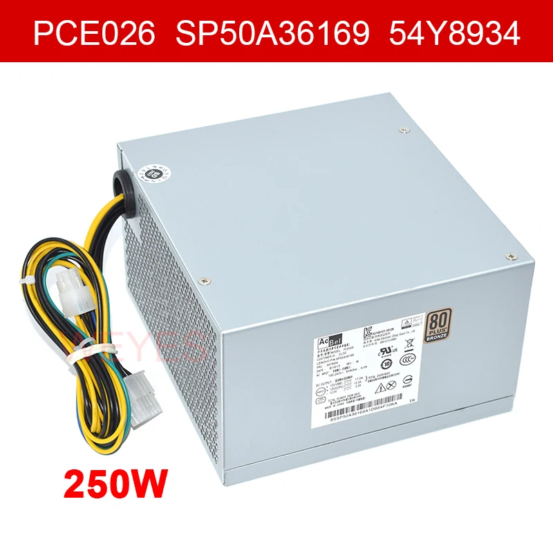 For Lenovo M700 M800 M900 M910S Computer Power Supply 250W 54Y8934 SP50A36169 PCE026 10PIN PSU New