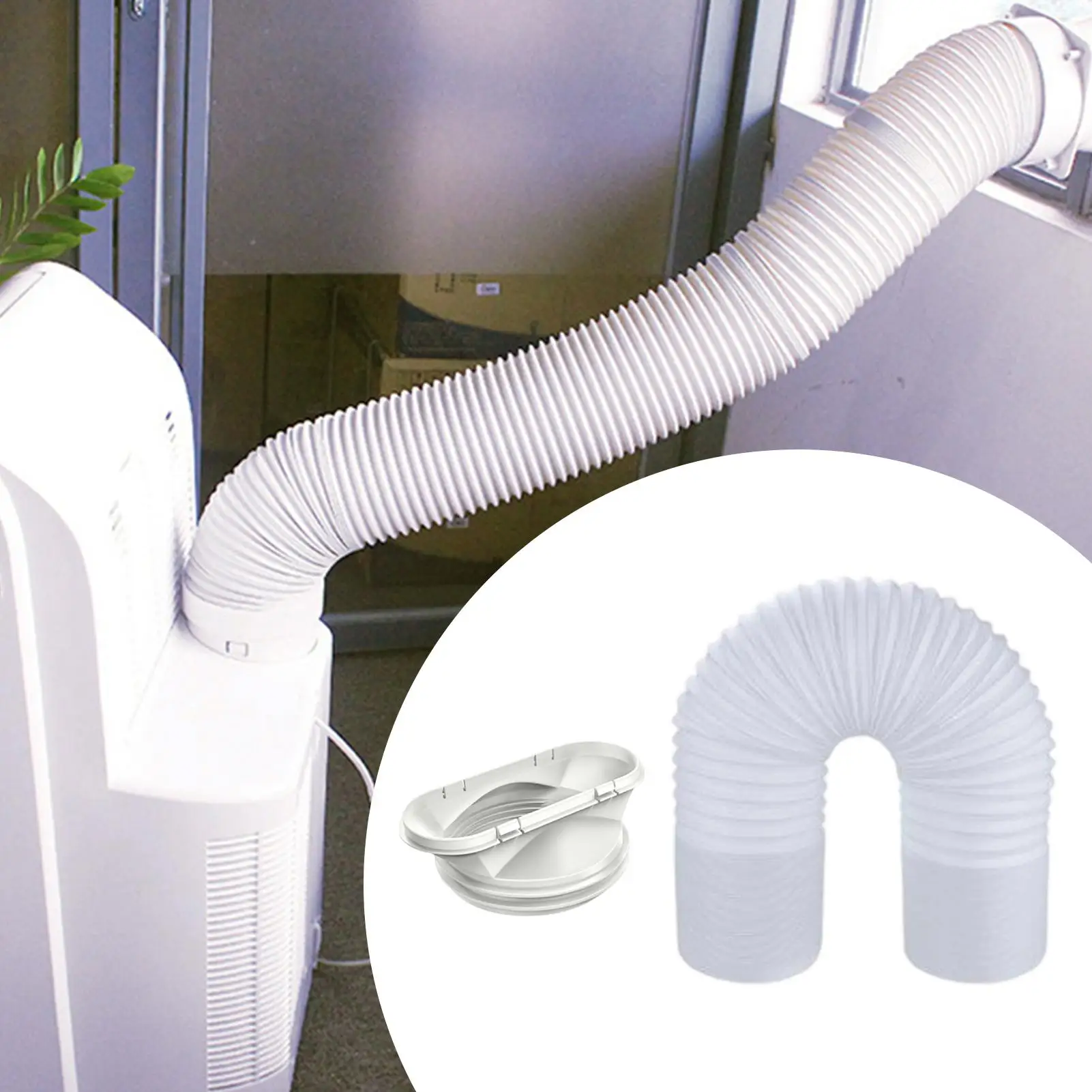 

Air Conditioner Exhaust Hose 5.1 Inch Diameter AC Hose Flexible Portable Exhaust Vent Mobile Air Conditioning Exhaust Duct
