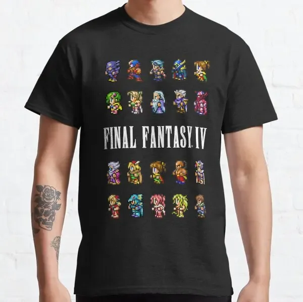 Round Neck Tees Short Sleeve Tops Printed Final Fantasy 6 VI Sprites PIXEL SPRITE super Men\'s clothing Cotton T-Shirts