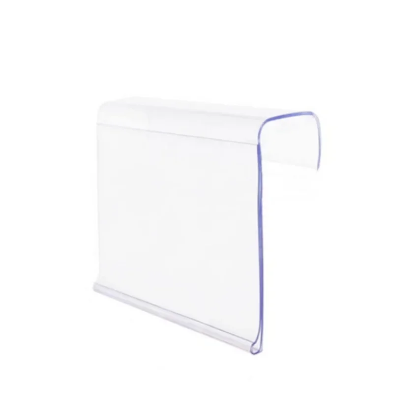 100pcs Plastic Label Hang Display Holder Price Tag Card Listing Strip Data Supermarket Warehouse Board Shelf