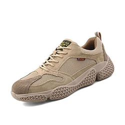 Safety Four season Breathable woven shoes Safety Lightweight Breathable Anti impact puncture Fashion hiking Protective shoes