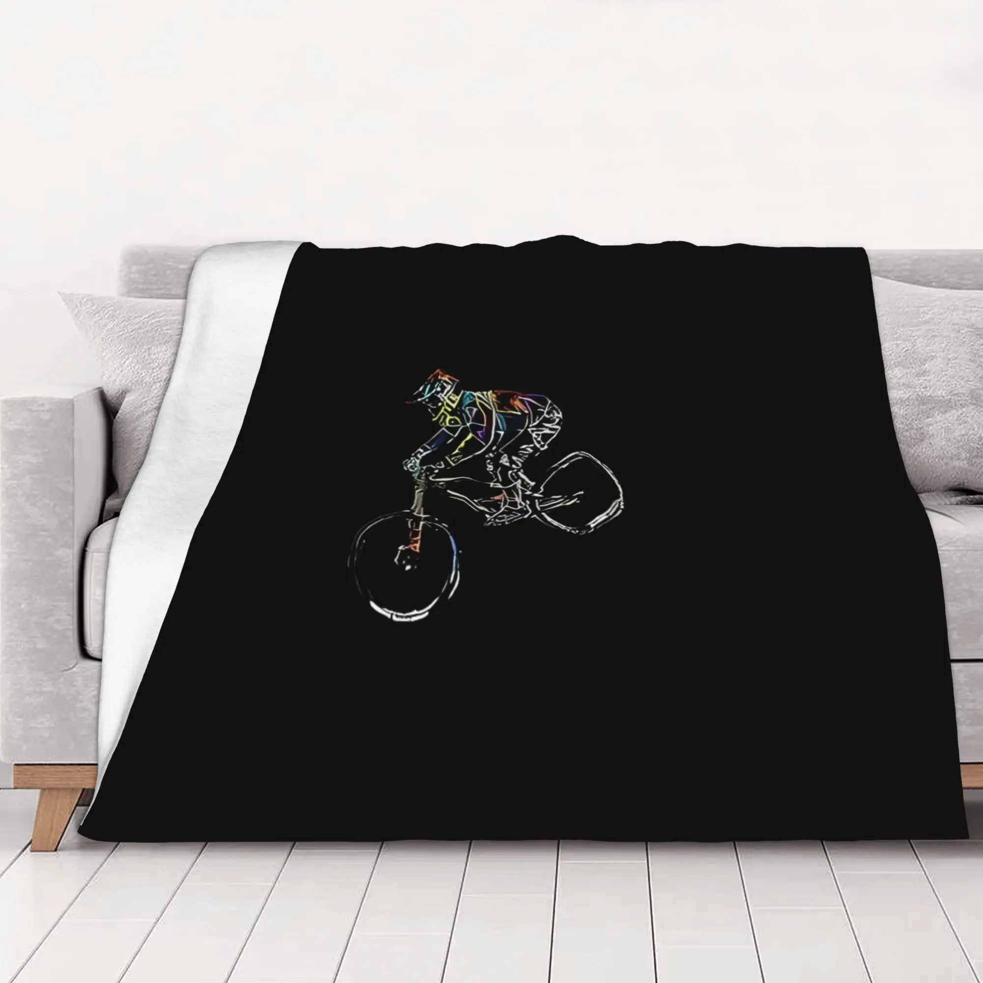 1PC home Cutecore Mtb Mountain Bike Downhill Mountain Bike MTB Blanket Super Cosy Plush Home Living Room Sofa halloween