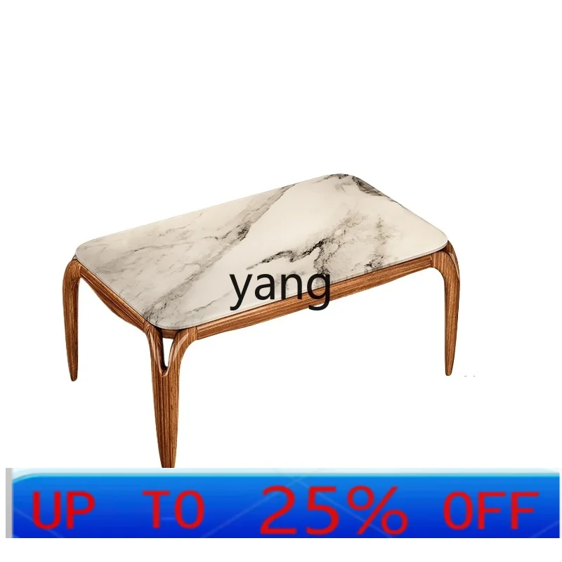 

LTT new Chinese dining table and chair combination modern simple size apartment household all solid wood dining table