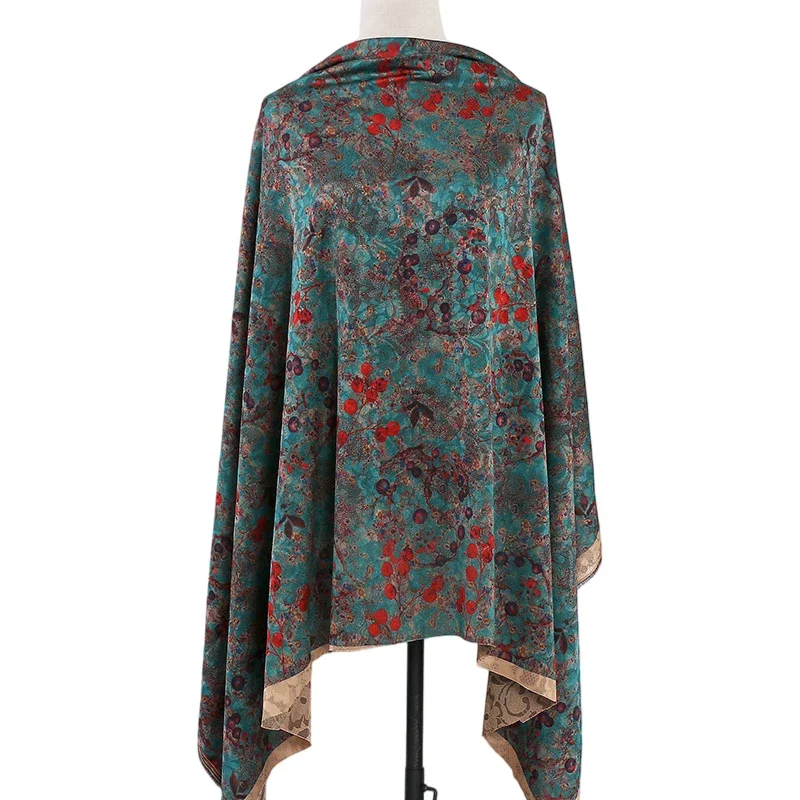 1m Tkanina w kwiatowy wzór, imitacja włóczki Xiangyun, miękka tkanina na bluzki, sukienki, cheongsam, koszule, do szycia DIY, lekka tkanina