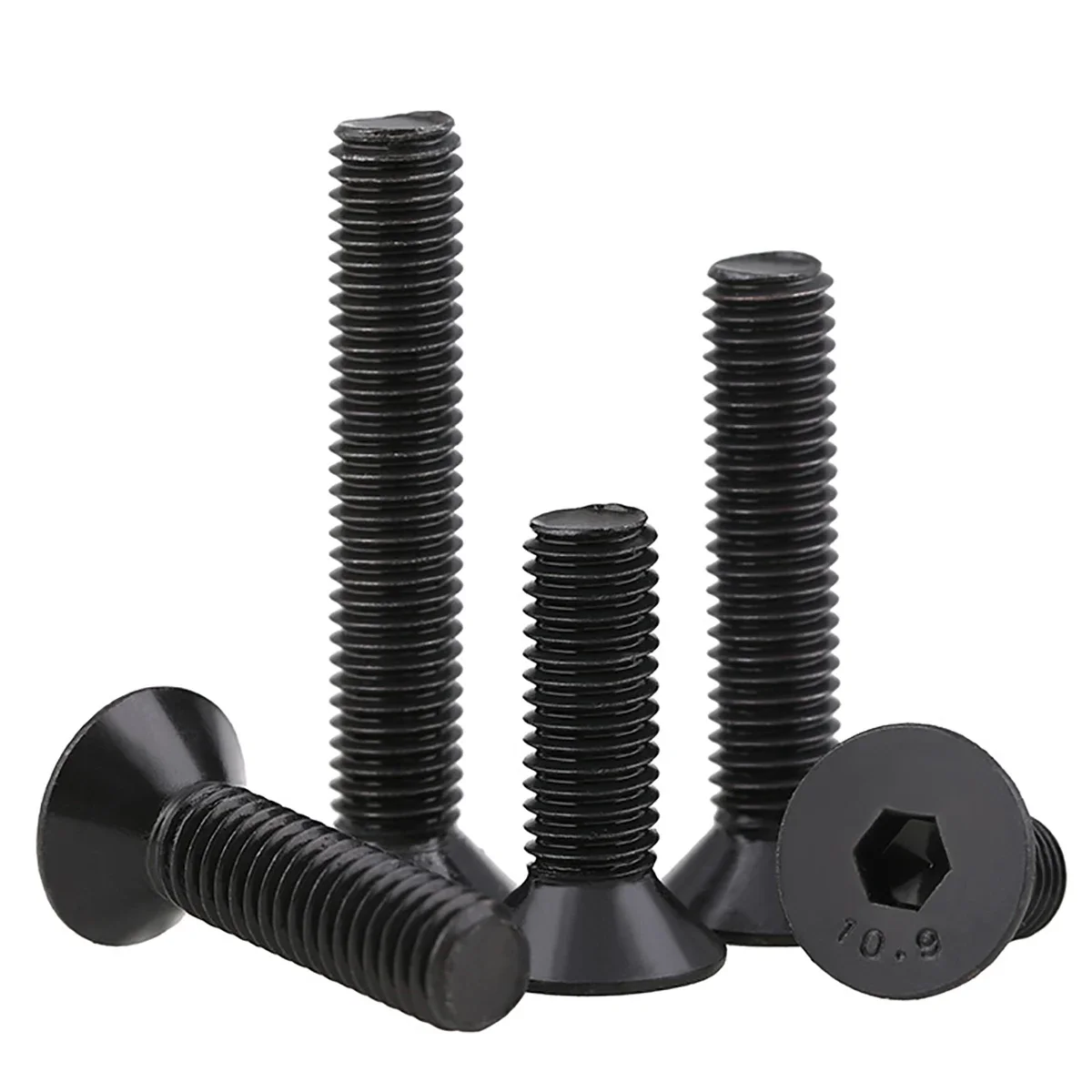 10 pz BSW Filettatura 3/16-24 Grado 10.9 Bulloni a testa svasata in acciaio ad alta resistenza Viti a brugola da 3/8 "a 1-1/2" di Lunghezza