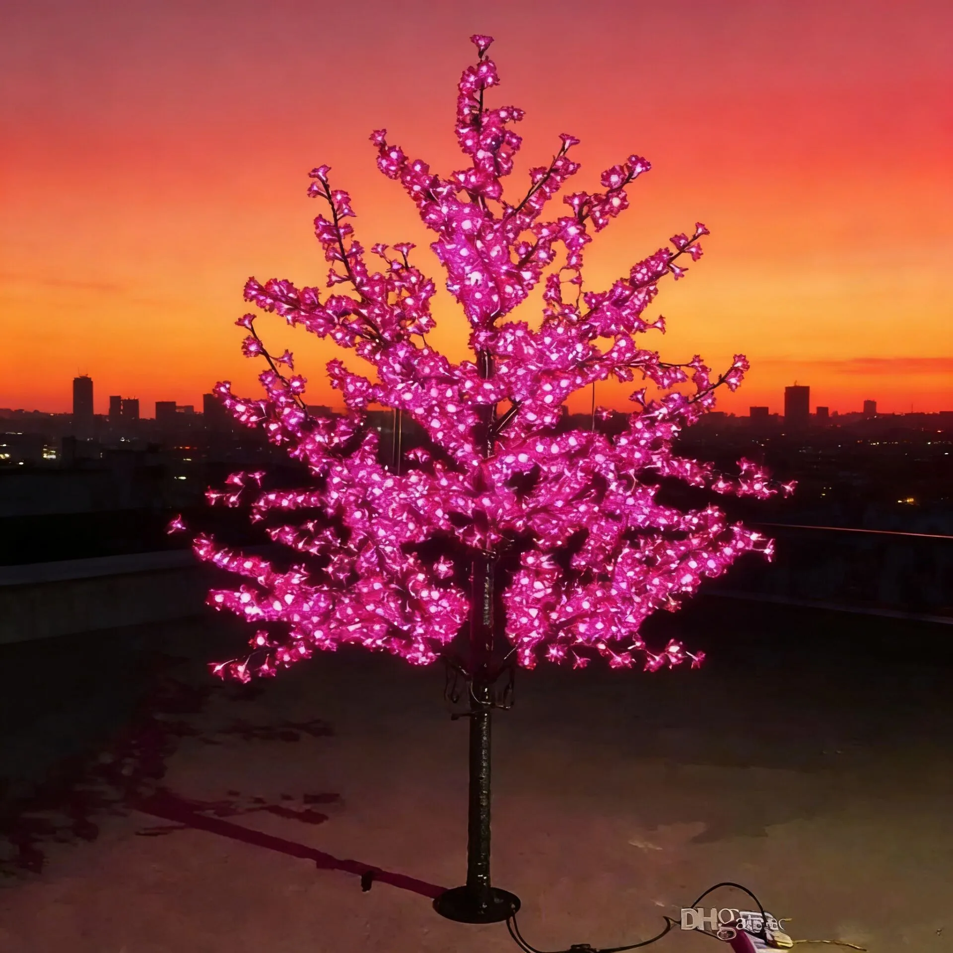 

LED Artificial Cherry Blossom Tree Light Christmas Outdoor Use 110V 220V 6.5ft Height