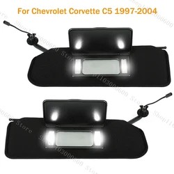 For Chevrolet Corvette C5 1997-2004 Car Interior Roof Sun Visor Sunshield Sunshade With Light Makeup Mirror 10442033 10442034