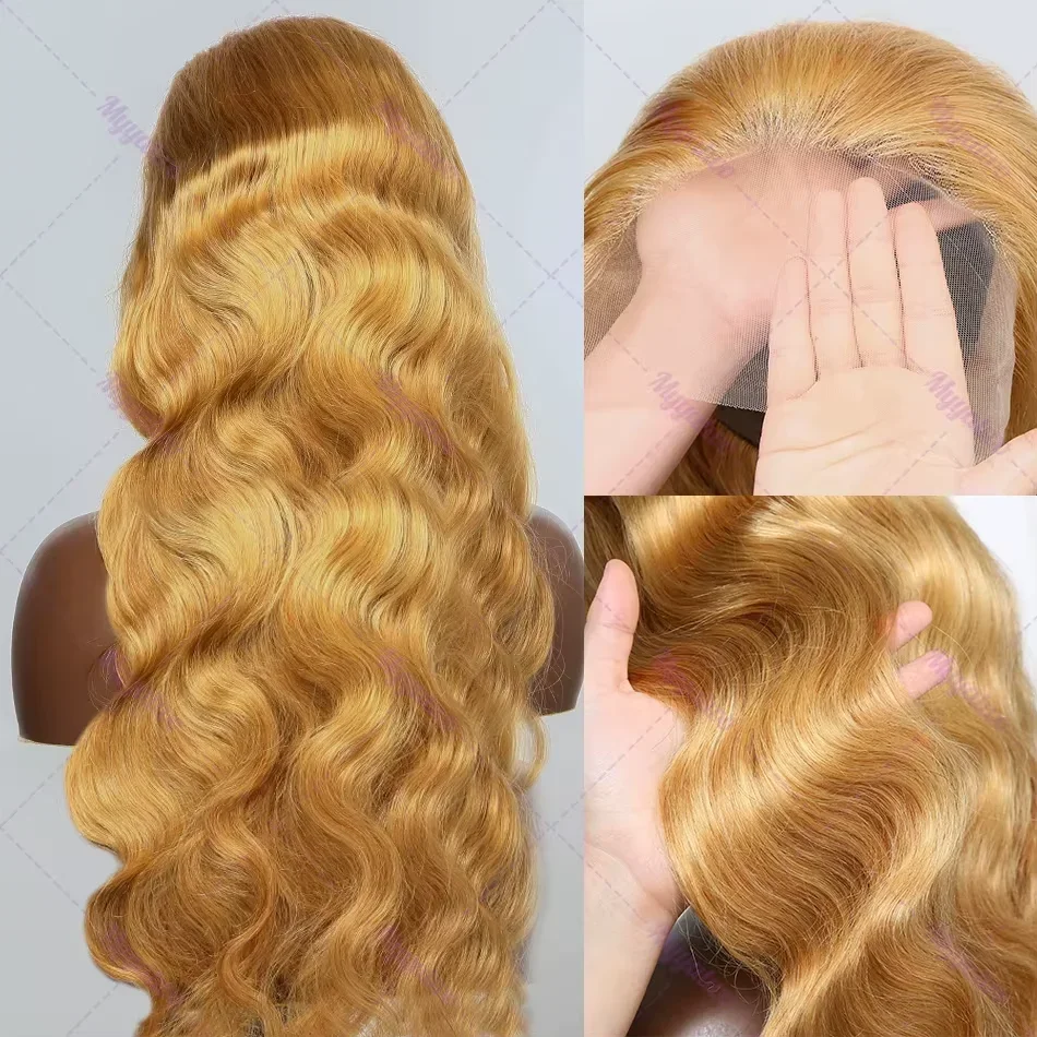 العسل شعر مستعار أشقر شعر الإنسان 13X6 الجسم موجة Hd الدانتيل الجبهة الباروكات شعر الإنسان قبل قطعها شقراء ملونة 27 الدانتيل الباروكات الأمامية 30 بوصة