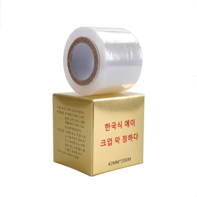 1 Rollo de 200M de Película Plástica Transparente para Extensión de Pestañas, para Tatuaje Permanente de Cejas, Herramienta de Maquillaje Profesional 2