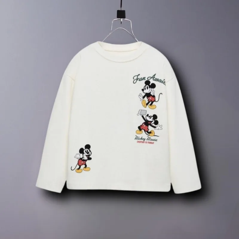 تي شيرت جديد لعام 2025 بنمط ميكي ماوس بأكمام طويلة تي شيرت ربيع الخريف ملابس أطفال فضفاضة غير رسمية للأطفال بلوفرات قميص كرتوني #2