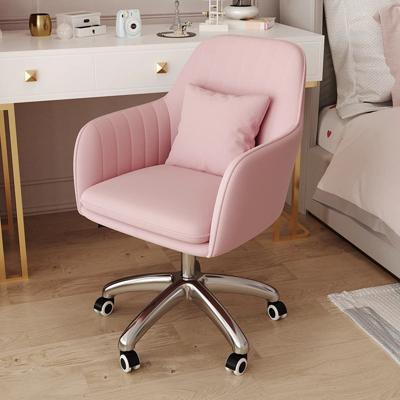 

Velvet Home Office Chair Height Adjustable Bedroom Swivel Chair Comfortable Upholstered Ergonomic Computer Armchair Home Chairs