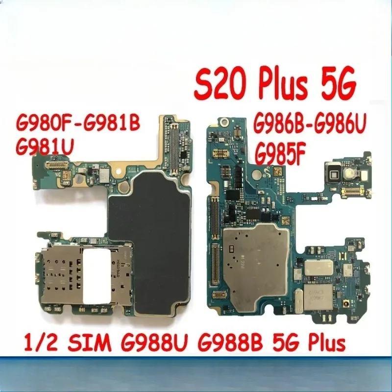 5G For Samsung Galaxy S20 Ultra Plus G988B G988U S20 G980F G981U G981B S20 Plus G985F G986B G986U Unlocked Motherboard