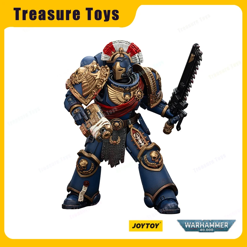 

JOYTOY Warhammer 40k Ultramarines Relic Secundus Armour With Artificer Bolt Rifle Chainsword And Bolt Pistol Action Figure Toys