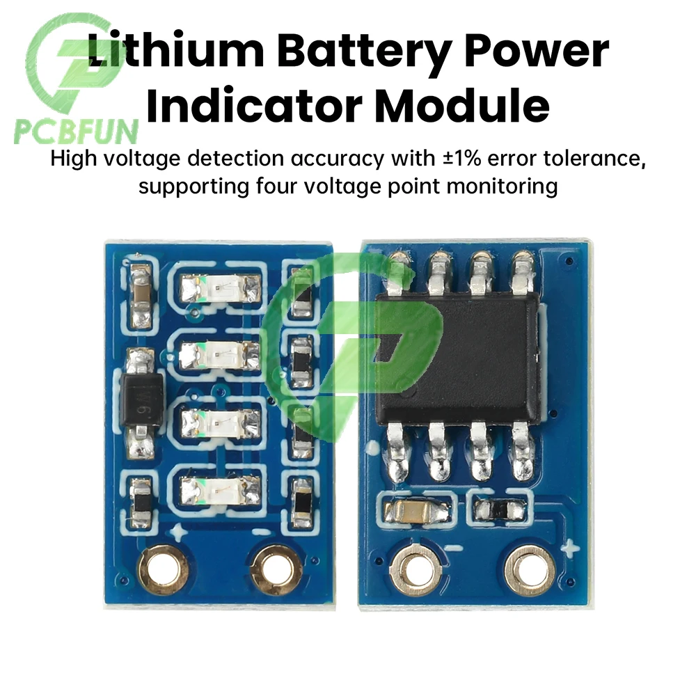 Mini Battery Level Indicator 1S/2S/3S Lithium Battery Capacity Board Power Metering Module with DC LED Display Light Indicator