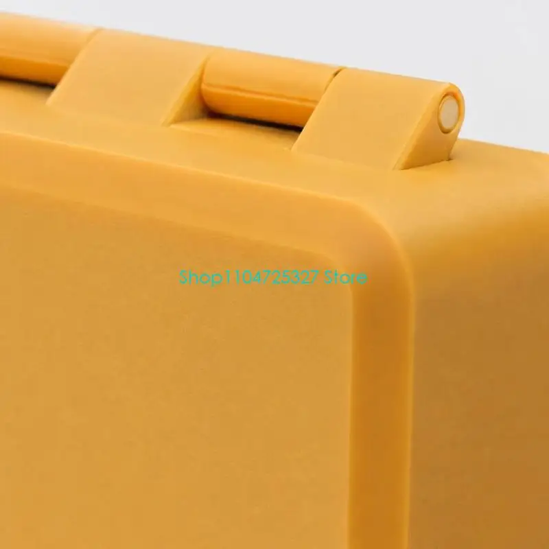 D8KF Portable Single-Serve Coffee Storage Case in Mustard Yellow with a Magnetic Opening, a Dedicated Container for Carrying