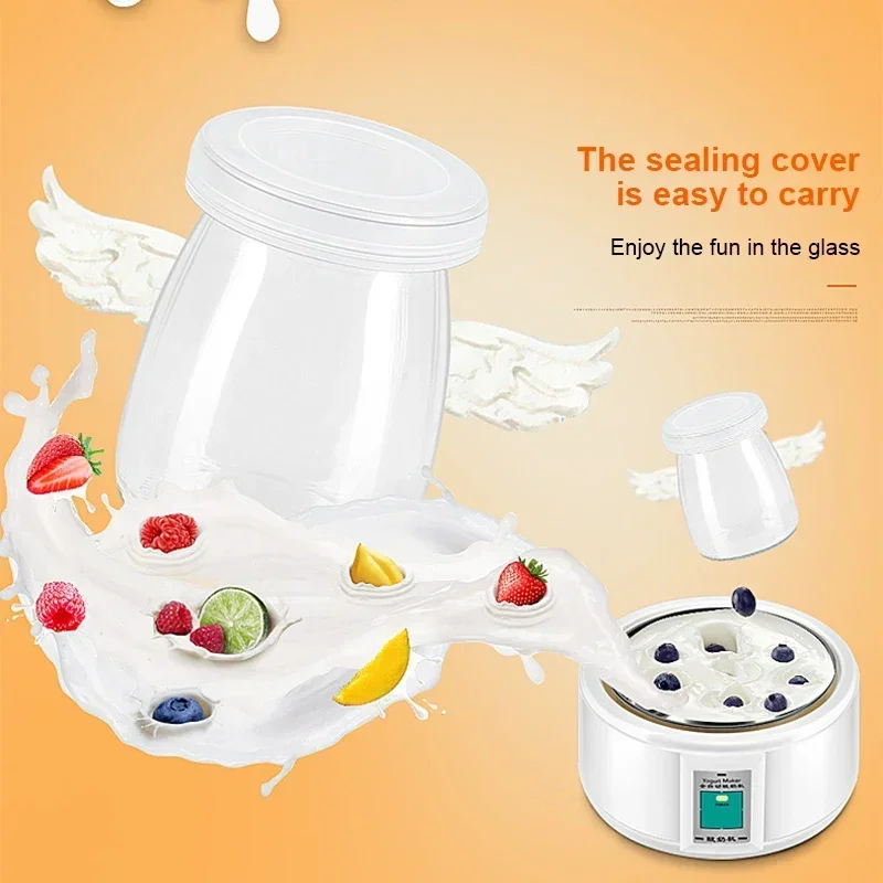 سعة كبيرة 1.5L صانع الزبادي الفولاذ المقاوم للصدأ آلة الزبادي 220 فولت الأرز النبيذ آلة تخمير الناتو أوتوماتيكية بالكامل