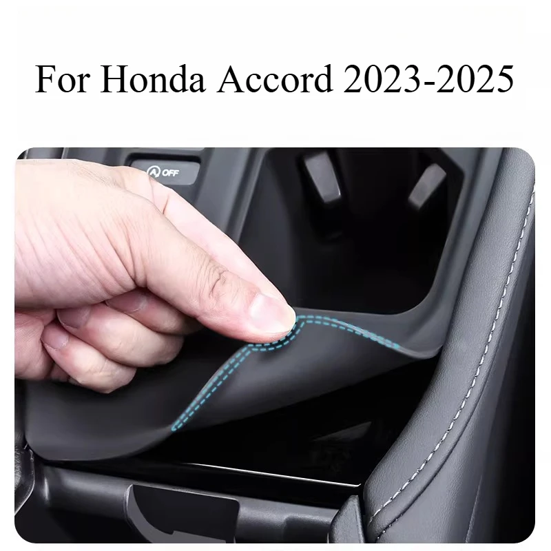 For Honda Accord 2023-2025 Central Control Gear Panel Protective Cover Water Cup Slot Mat Modified Parts Automobiles Accessories