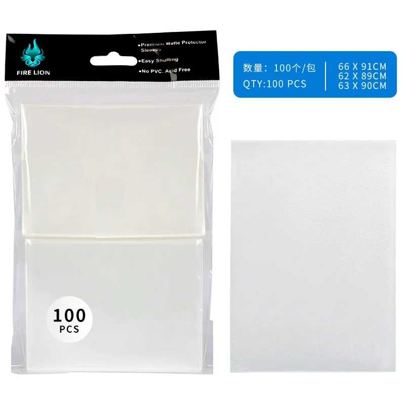 100 Stuks 66X91Mm Mat Kleurrijk Standaardformaat Kaarthoezen Tcg Ruilkaarten Beschermer Tarotschild Bordspellen Magische Dekking Pkm