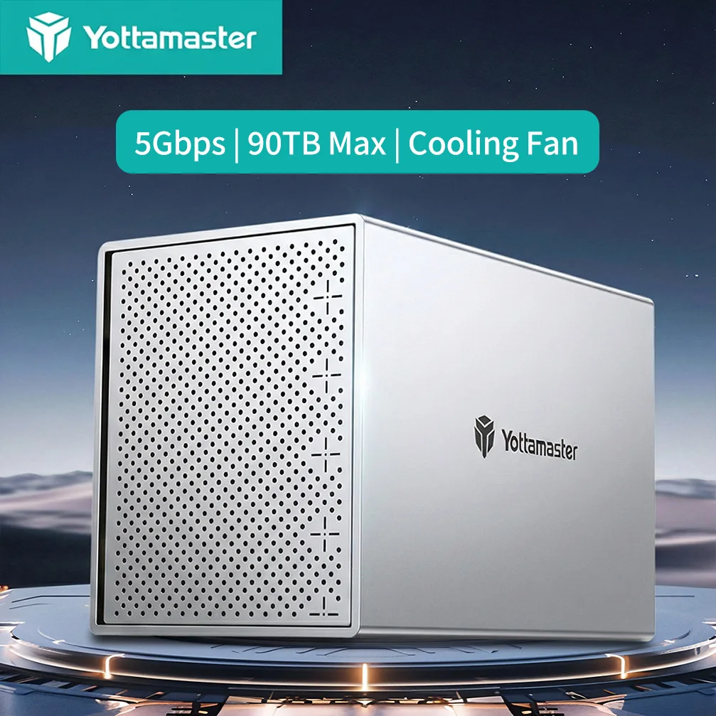 

Yottamaster Hard Drive Enclosure USB 3.0 to SATA3.0 HDD Docking Station with Cooling Fan for 2.5/3.5"SATA HDD/SSD 90TB Expansion