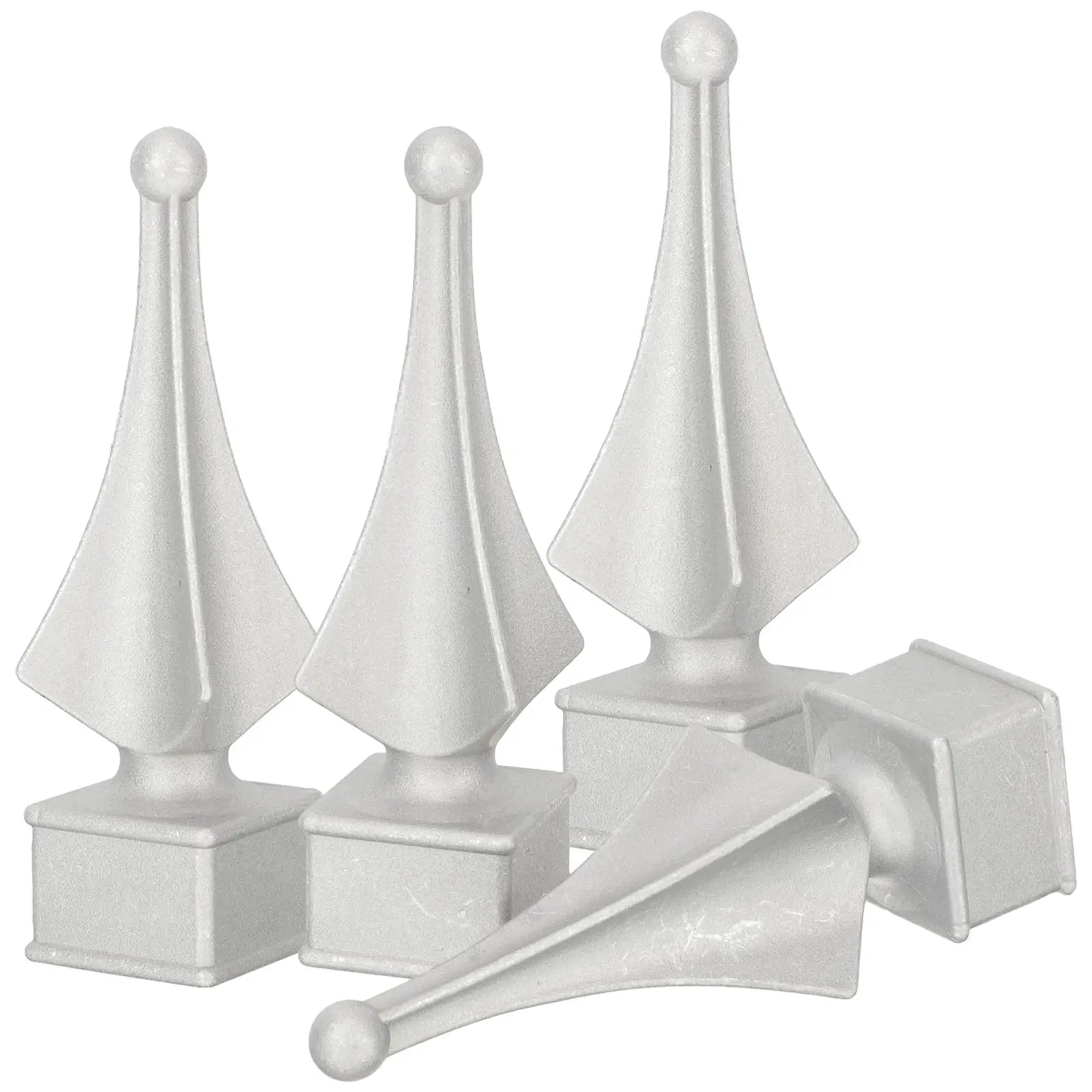 

4 Pcs Pipe Plug Fence Aluminum Finials 6x6 Ornamental Fence Topper Post Caps Decorative Toppers Outdoor Garden