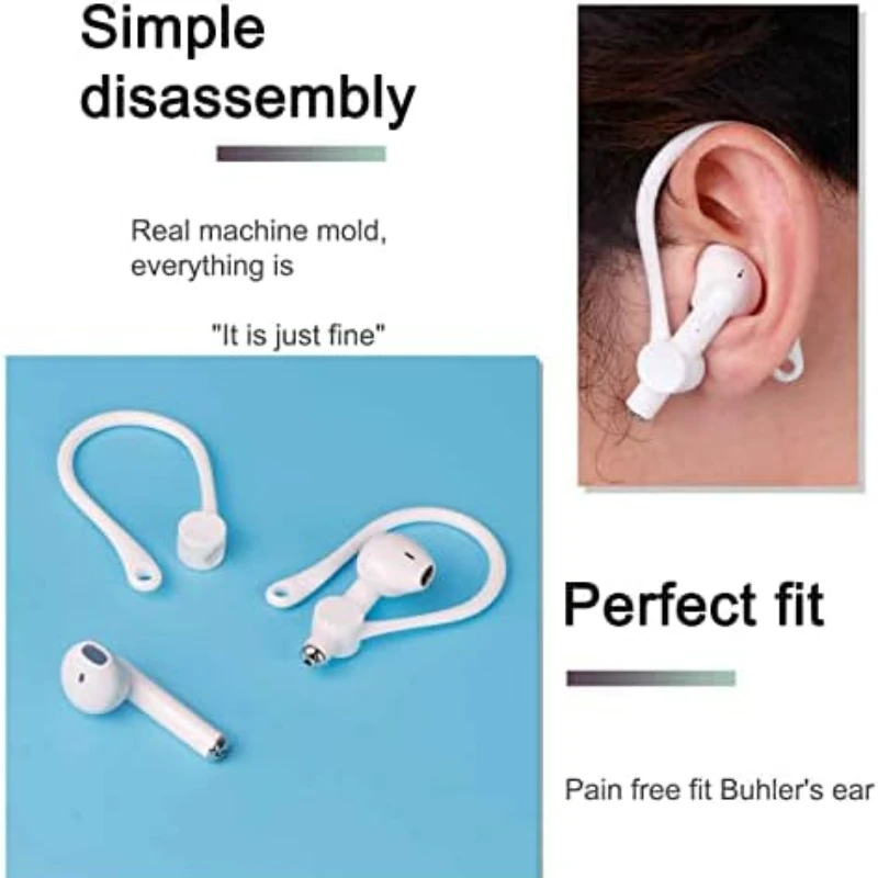 Earhooks Compatible with AirPods 1 & 2 & 3 and AirPods Pro 2 3+1 Pairs Professional Anti-Drop Silicone Earbuds Tips Hook