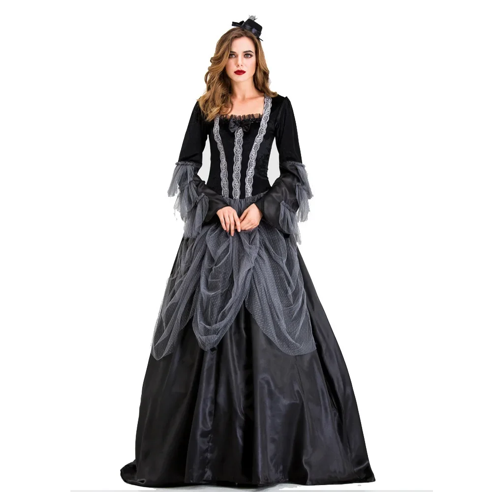 Dresses For Women Vestidos Medieval Party Princess Renaissance Cosplay Lace Floor Length Vampire Dress платье женское