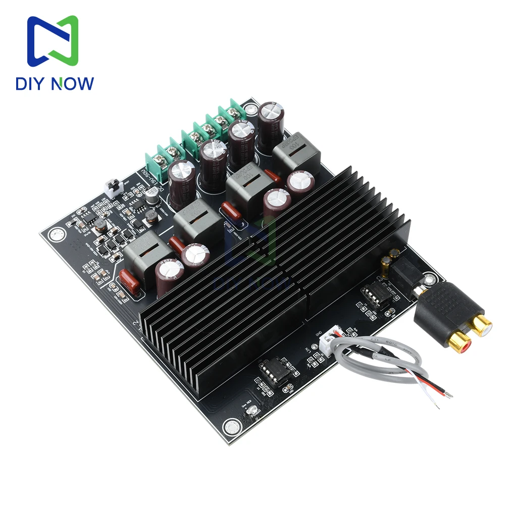 

600W+600W Stereo Dual-Channel Power Amplifier Board DC 19-50V HIFI Dual-Core TPA3255 Amplifier Module