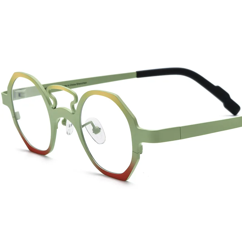 

Eyeglasses Polygon Retro Titanium Ultralight Classic Reading Eyeglass Frames For Men Women Colorful Unique Classic Glasses Frame