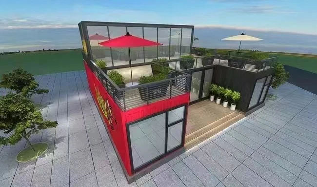 supplier prefab Container cafe home Coffee Shop Restaurant fast food hospital prefabricated house kiosk for shopping