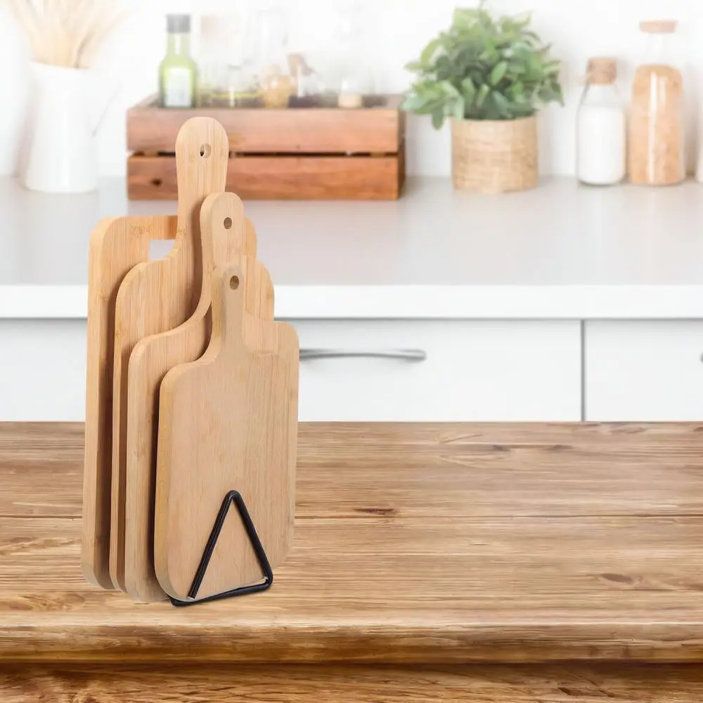 Kitchen Countertop Cutting Board Organizer Metal Triangle Shelf Sturdy Storage Stand Space Saving Rack For Kitchenware