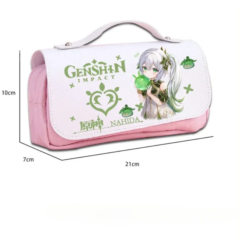 Genshin Impact Nahida Pencil Case Cosplay Large Capacity Pencil Bag Pen Bag Back To School Supplies Pencil Pouch