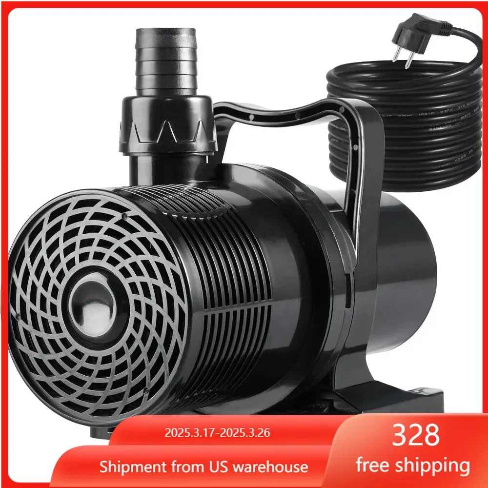 4755GPH Submersible Water Pumps, 170W Pond Pump 33Ft Lift Height Water Transfer Pump, 180° Ajustable Outlet Aquarium Pump