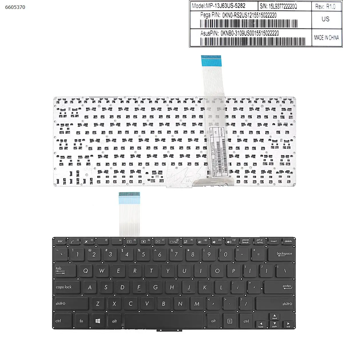 US Laptop Keyboard for ASUS VivoBook S300 S300C S300CA S300K S300KI Black